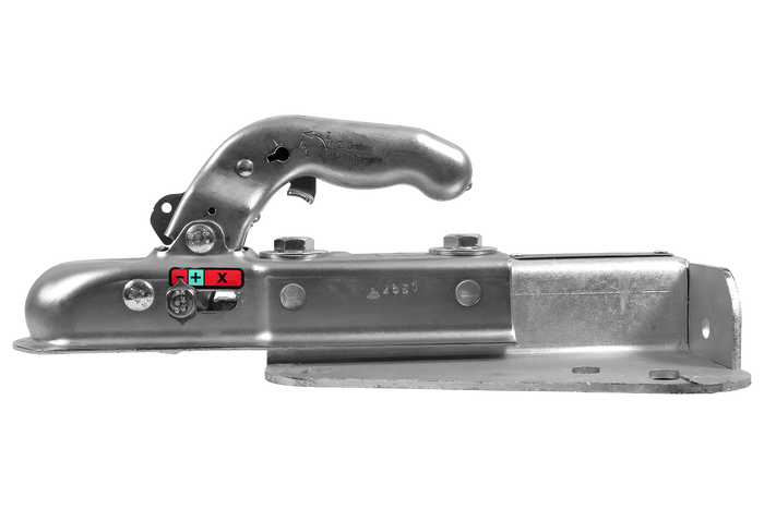 Enganche de bola KNOTT K7.5-H+KZE7.5 para remolque de 750 kg con barra de tiro tipo V.