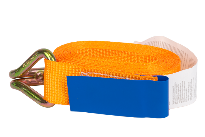 Juego de cuatro cintas transportadoras KAMAR de 3 m/25 mm/0,8 t de color naranja con tensor.