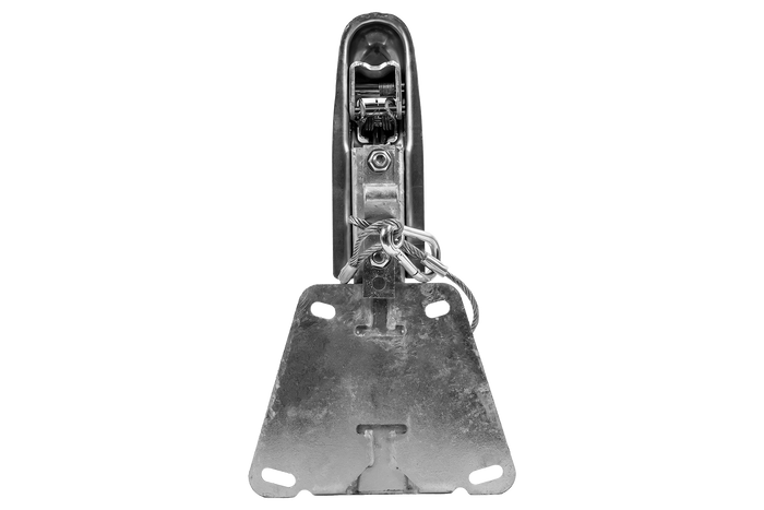 Enganche de bola KNOTT K7.5-H+KZE7.5 con soporte y cable para remolque de 750 kg con barra de tiro tipo V.