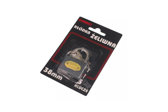 Candado de hierro fundido 38mm HERMON, diámetro del ojo 4,5mm