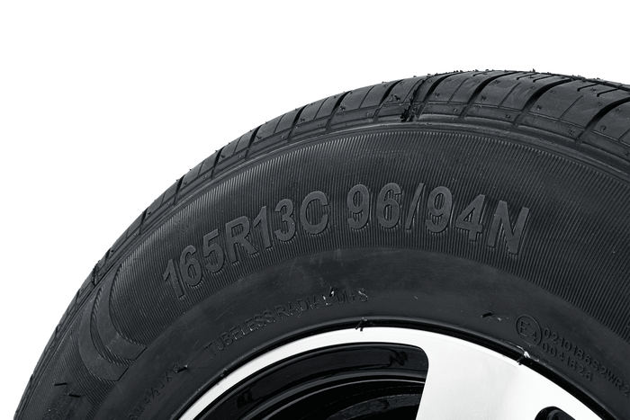 Rueda reforzada para remolque NEUMÁTICO KENDA 165/80 R13C 96/94N ALU RIM STARCO pulido 5Jx13"H2 4X100 ET:30
