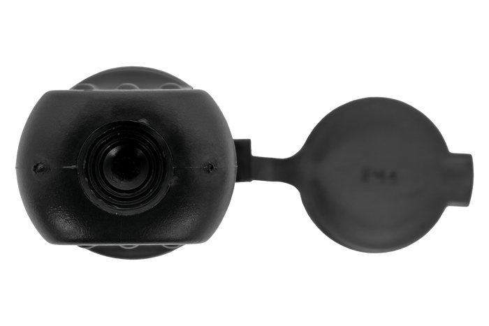 Conector hembra MANTES de 3 pines, de goma, con tapa, 16 A, 250 V