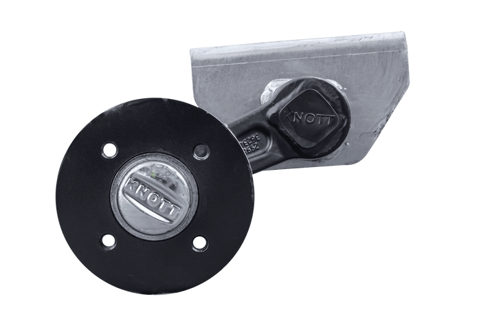 KNOTT VG7-L eje sin freno para remolque 750kg 1607mm 2027mm 4x100