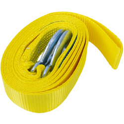 Cuerda de remolque con ganchos UNITRAILER correa de remolque 4,5m/50mm/3t amarilla