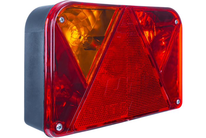 Juego de luces: luces traseras DOBPLAST DPT35 + luces de posición laterales ASPÖCK FLEXIPOINT I + arnés MANTES 4,5 m 7PIN