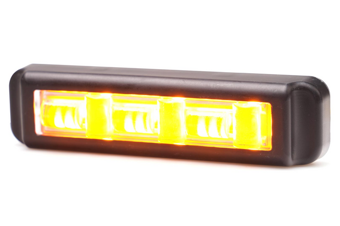 Lámpara de advertencia WAŚ 2466 W285 LED intermitente naranja MAESTRO/ESCLAVO
