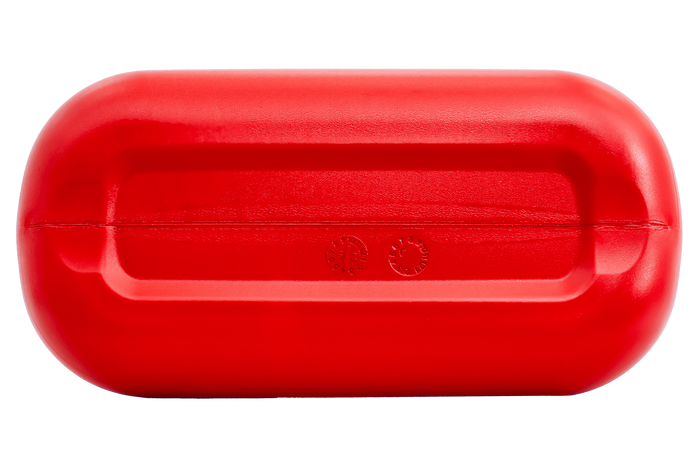 Bidón de plástico HERMON de 10 l con embudo, color rojo