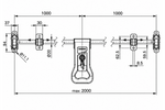 Perno de bloqueo para remolque portacontenedores STEELPRESS ZD-03 V.2, cerradura de puerta de 2000 mm