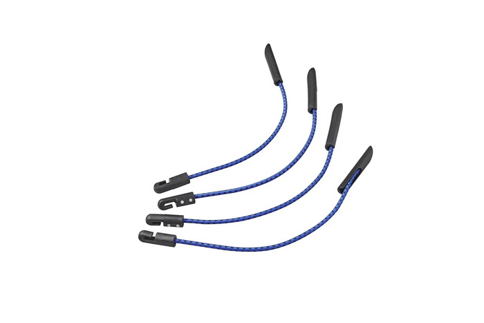 Juego de cuatro clips para lona ProPlus 342180, cordones multifuncionales flexibles, 280 mm