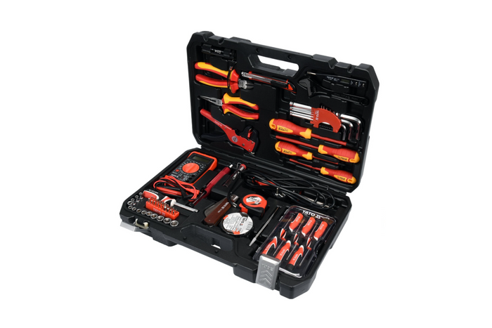 Kit de herramientas para electricista YATO YT-39009 de 68 piezas