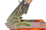 Juego de cuatro correas de transporte UNITRAILER de 6 m/35 mm/2 t de color naranja con tensor.