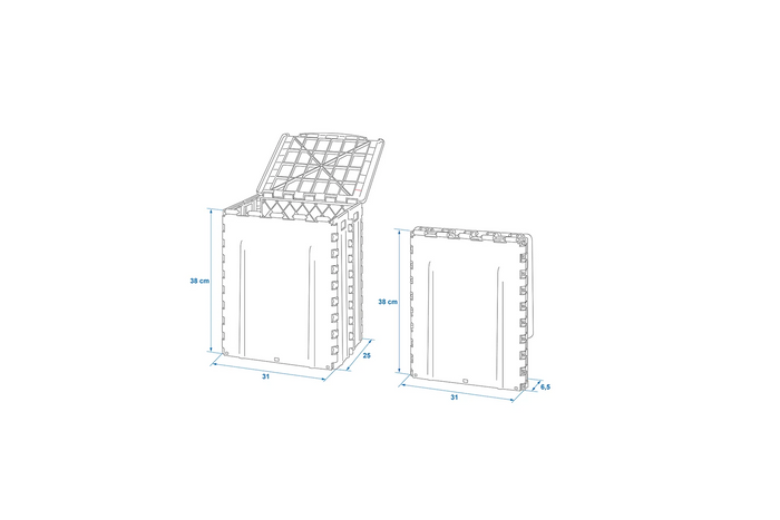 Cubo de basura plegable para camping ProPlus 370408, capacidad 30 l.