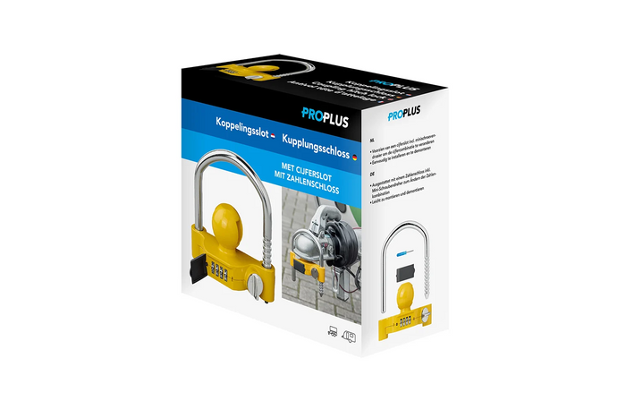 Cerradura de bola de enganche de remolque ProPlus 341329V01 con cerradura de combinación