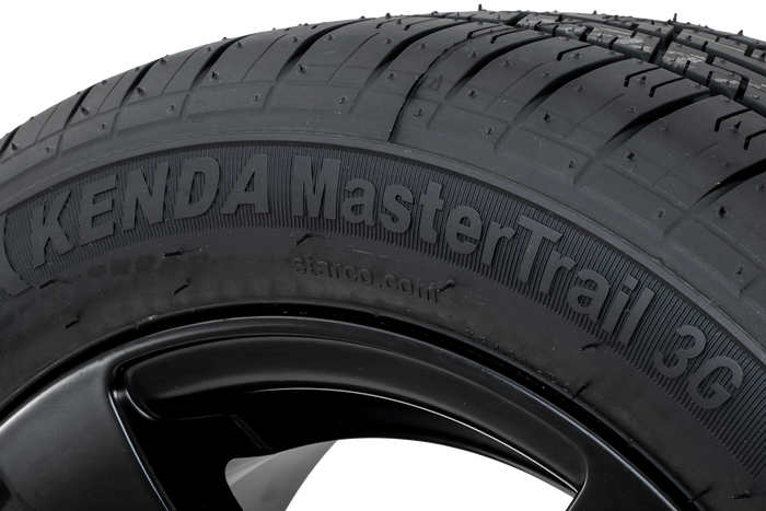 Rueda de remolque reforzada KENDA TIRE 195/50 R13C 104/102N LLANTA DE ALUMINIO STARCO negra 6Jx13"H2 5x112 ET:30