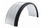 Guardabarros doble para remolque de 15-16" DOMAR DK7115, paso de rueda de 880/400 mm, metálico con borde de goma.