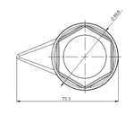 TAPA TORNILLO GRIS ALTO INDICADOR TIR F33