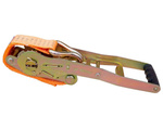 Cinta transportadora UNITRAILER ERGO de 6 m/50 mm/5 t de color naranja con tensor.