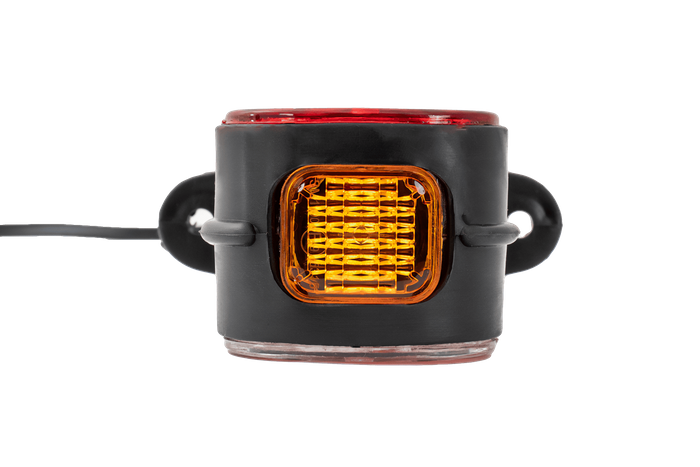 Juego de dos lámparas de señalización universales ASPÖCK SUPERPOINT II sobre brazo de goma