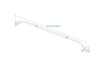 Soporte plano para lona para remolque ProPlus 340918V01 ajustable de 152 a 220 cm.