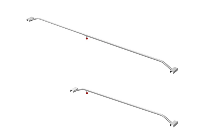 Soporte plano para lona para remolque ProPlus 340918, ajustable de 132 a 204 cm.