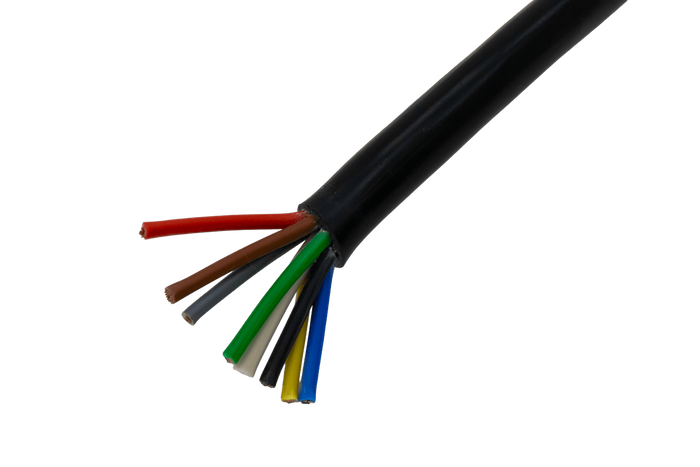 Cable eléctrico de ocho núcleos HYBSZ YLY-S 8x1,5 - 1 m