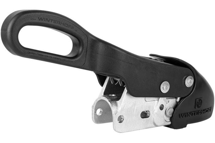 Enganche de bola WINTERHOFF WS3000 con estabilizador para remolque de 3000kg con lanza tubular de 35-50mm, hierro fundido