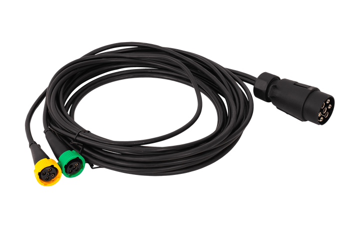 Instalación eléctrica MANTES, arnés de remolque de 5 m, enchufe de 7 pines, 2 bayonetas de 5 pines