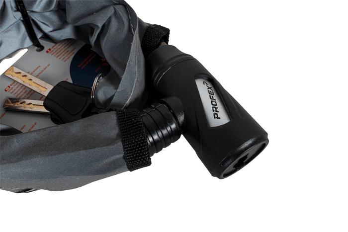 Candado para bicicleta PROFEX Reflex con armadura de acero, 70 cm de largo.
