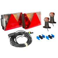 Juego de luces: luces traseras ASPÖCK + luces de posición laterales ASPÖCK + arnés MANTES 7m 7-PIN + conectores rápidos