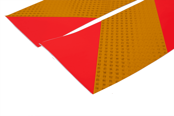 Pegatinas, pegatinas reflectantes, cortas HERMON, placas de señalización para vehículos pesados, 565x132 mm, izquierda+derecha