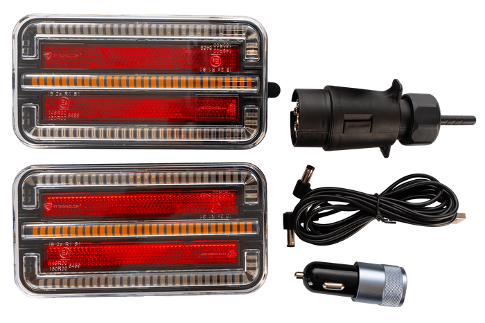 Luces traseras LED TT Technology TT.12028B 3 funciones izquierda + derecha, inalámbricas, magnéticas