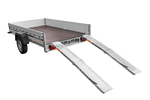 Rampas plegables UNITRAILER ALR004B de acero para remolques, 190 cm, 400 kg, juego de 2