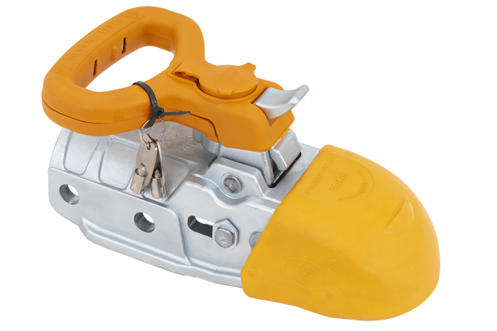 Enganche de bola STEELPRESS BC-3500E-00-02+SD para remolque de 3500 kg con barra de tiro de tubo de fundición de 60,5 mm