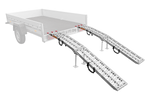 Rampas plegables UNITRAILER ALR003 de aluminio para remolques de 221 cm y 680 kg con correa y soporte, juego de 2