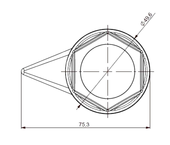 TAPA TORNILLO GRIS ALTO INDICADOR TIR F33