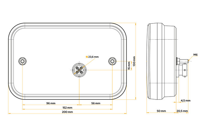 Luces traseras FRISTOM FT-270 LED bayoneta 5-PIN 7 funciones izquierda+derecha