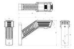 WAŚ 2554L W297.4.1 Luz de posición LED SPOT, izquierda, en un brazo