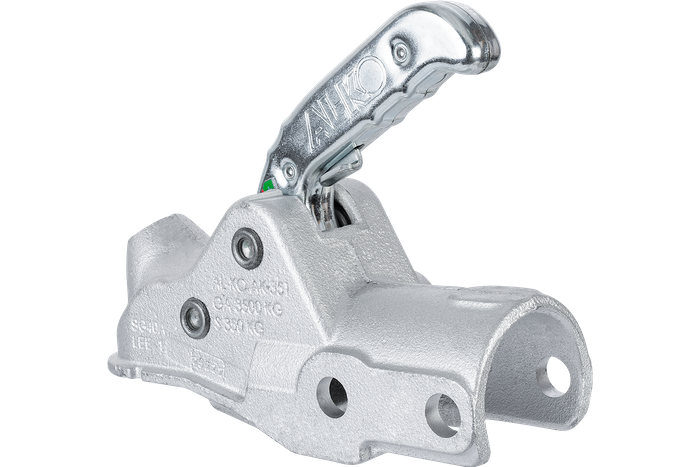 Enganche de bola AL-KO AK351 para remolque de 3500 kg con barra de tiro tubular de 60 mm, hierro fundido