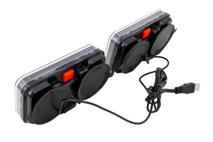 Luces traseras LED TT Technology TT.12028B-DI 3 funciones izquierda+derecha, inalámbricas, magnéticas