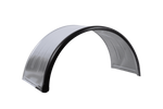 Guardabarros doble para remolque de 16-17,5" DOMAR DK7135, paso de rueda de 1000/450 mm, metálico con borde de goma.
