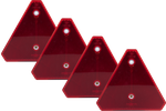 Triángulos de advertencia rojos WAŚ, 150 mm, juego, reflectores 4x