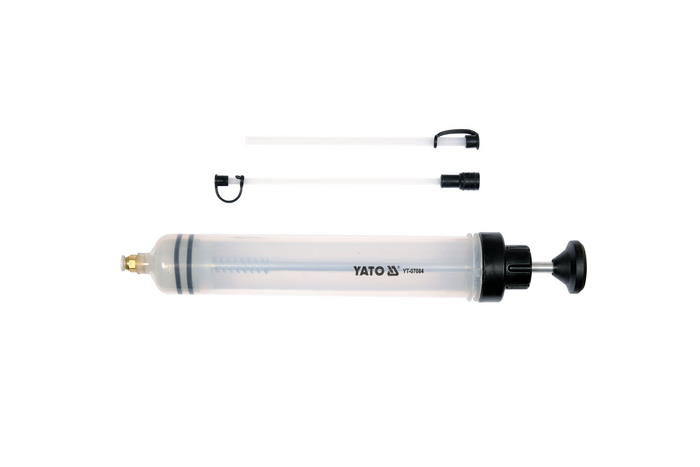 Dispositivo de succión manual para fluidos quirúrgicos, jeringa YATO YT-07084 de 500 ml.
