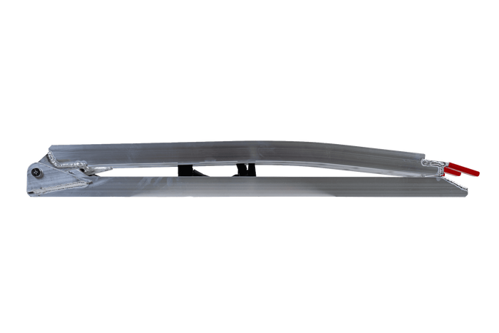 Rampa plegable UNITRAILER ALR002 de aluminio para remolque de 221 cm y 340 kg con correa.