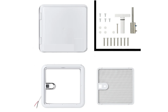Ventana de techo para autocaravana ProPlus 610900V01, ventilación de techo de 280x280 mm