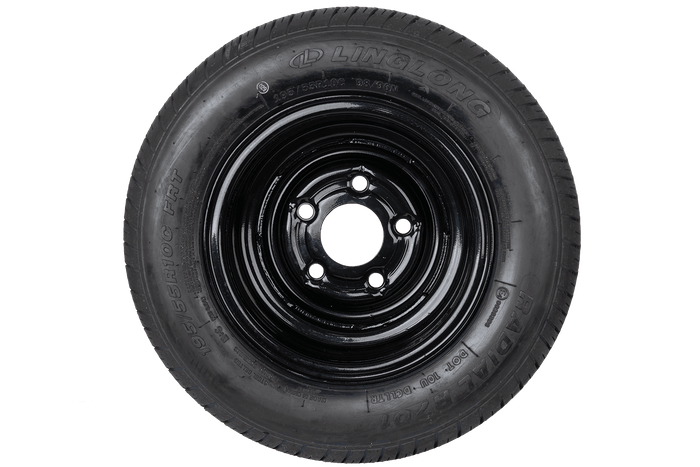 Rueda reforzada para remolque LINGLONG TIRE 195/55 R10C 98/96N UNITRAILER RIM negro 6Jx10&quot; 5x112 ET:-4