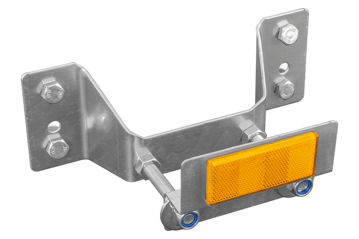 REMOLQUE DE JARDÍN UNITRAILER KIPP Soporte de montaje de rueda de repuesto con reflector