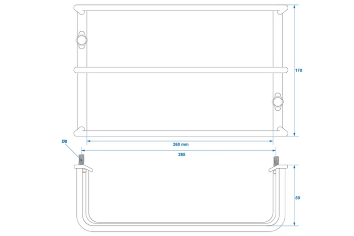 Rejilla protectora para luz trasera de remolque ProPlus, cubierta para luz trasera 260x170x80mm