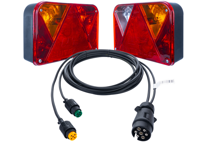 Luces traseras DOBPLAST + arnés MANTES 4m 7PIN