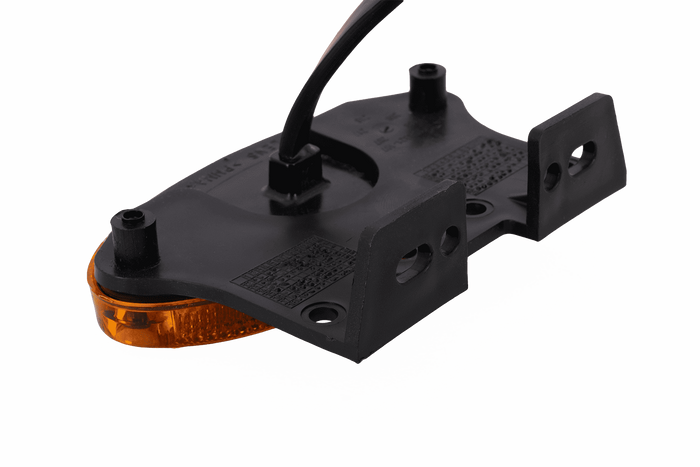 Lámpara de señalización LED ASPÖCK FLATPOINT II, naranja, universal, con soporte