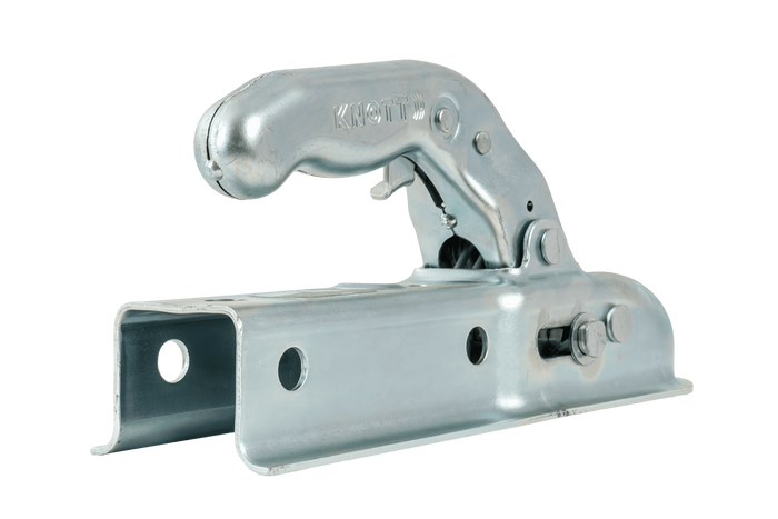 Enganche de bola KNOTT K7.5-G para remolque de 750 kg con barra de tiro cuadrada de 45 mm